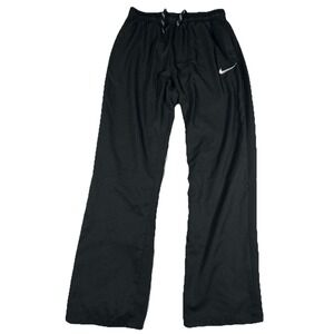 Nike Pro Training Pants Mens S Black Performance Mesh Dri Fit Jogger w/Ankle Zip